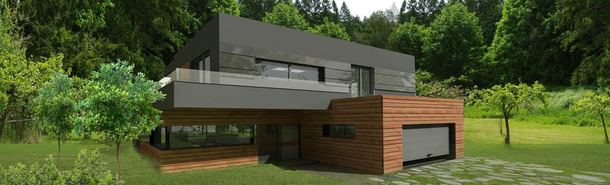 Projekt nowoczesnego domu z płaskim dachem