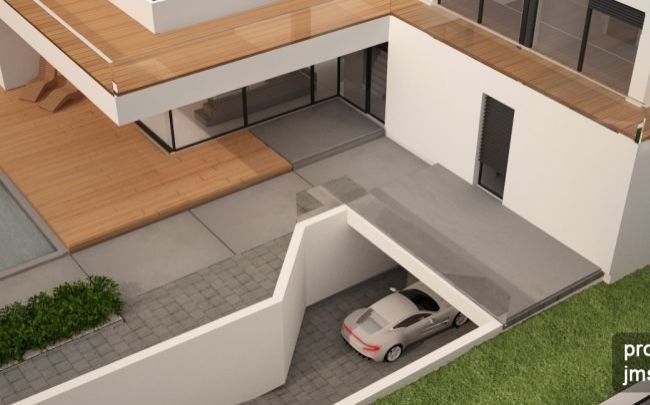 prosty pomysł na ukrycie garażu pod budynkiem to projekt domu w Kraków