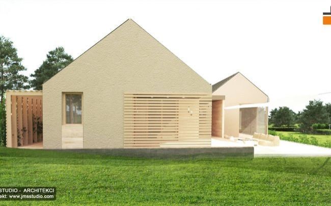 Nowoczesny projekt domu jednorodzinnego typu nowoczesna stodoła w Katowicach z dachem dwuspadowym