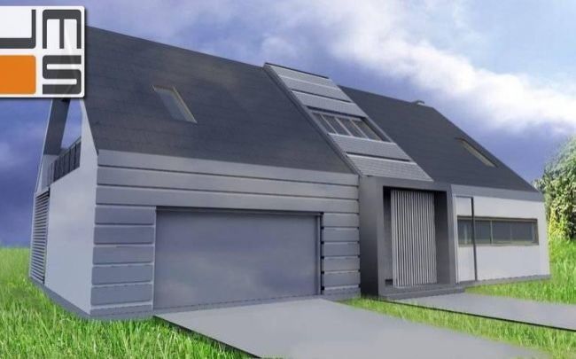 projekt indywidualnego domu z garazem dwustanowiskowym