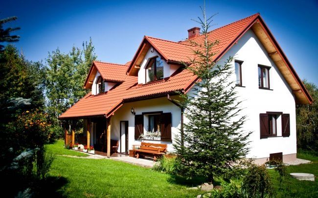 Architekt Kraków - Projekt przebudowy domu na działce ze spadkiem w górach - dom tradycyjny rustykalny - dom z werandą w siedlisku.