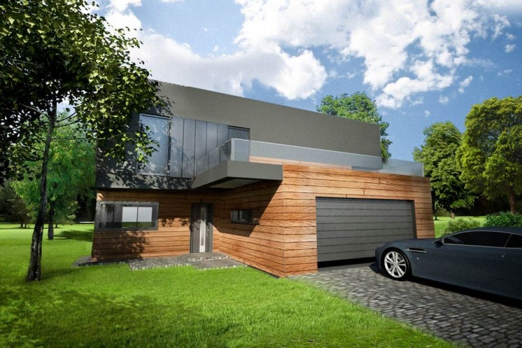 Projekt garażu dwustanowiskowego wbudowanego w dom