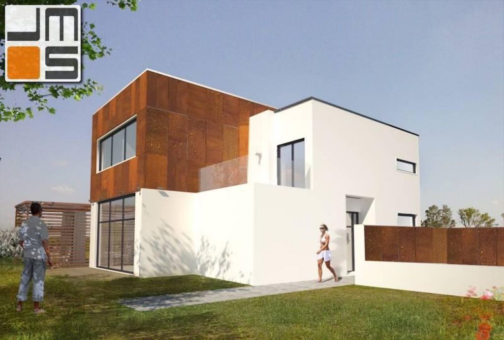 Projekt nowoczesnego domu kolorystyka elewacji 